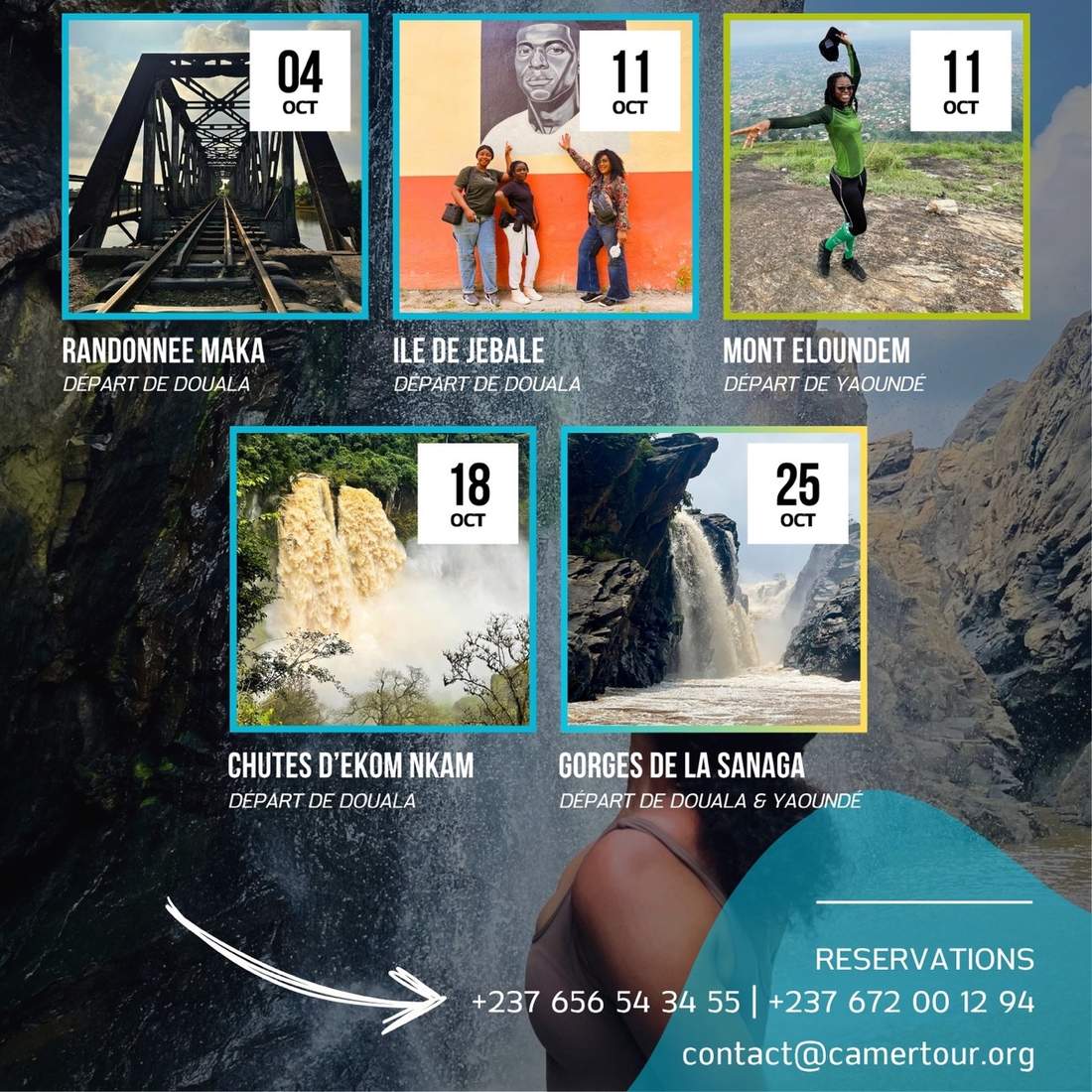 Chutes d'Ekom-Nkam · sortie de groupe CamerTour