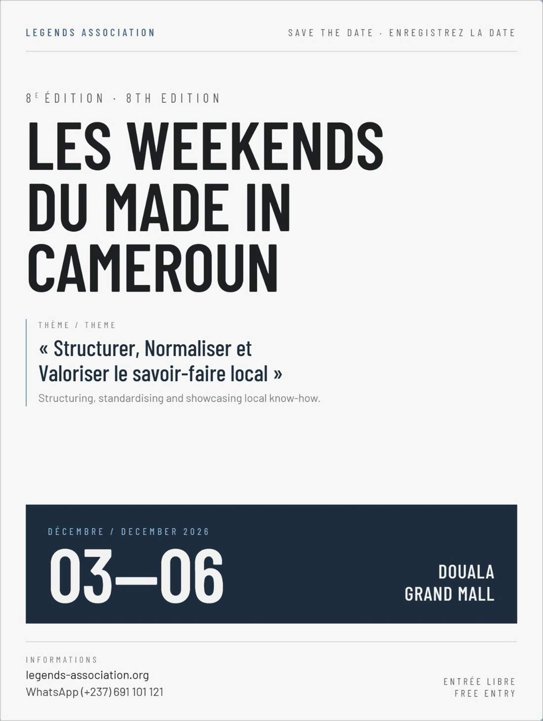 Les Week-ends du Made in Cameroun · 8e édition
