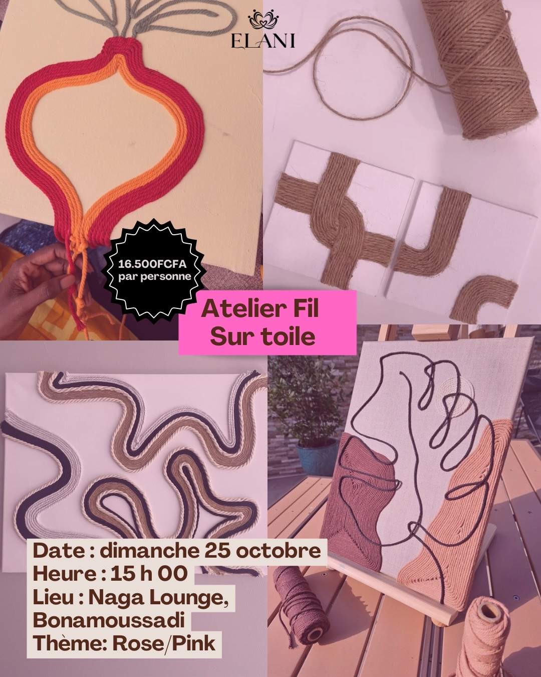 Atelier fil sur toile · Elani
